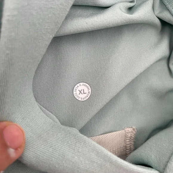 Lululemon City Sweat Pullover Hoodie Men's XL Silver Blue French Terry - Picture 11 of 13